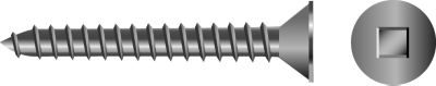 Seachoice RP-SC3669 Square Tapping Screw - Flat Head,#10 x 2"