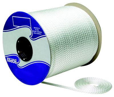 Seachoice 42900 Solid Braid Nylon Rope White 1/4 Inch x 1000 Feet