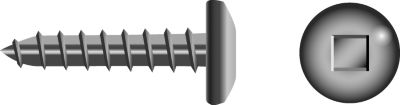 Seachoice RP-SC5209 Square Tapping Screw - Pan Head, #10 x 1"