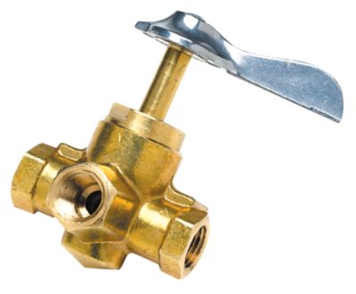 Seachoice 50-20761 Brass Three-Way Fuel Line Valve