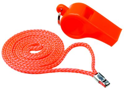 Seachoice 46011 Safety Whistle Orange Plastic with Lanyard