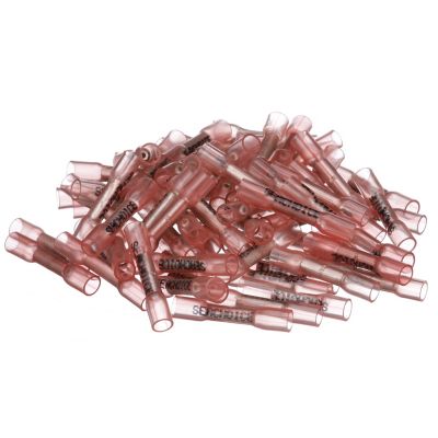 Seachoice 50-62771 Marine Heat Shrink Butt Connectors 22-18 AWG Red 500 Pack