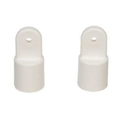 Seachoice 50-76101 Plastic External Eye Ends for Canopy Top, White, 7/8" OD, Pack of 2