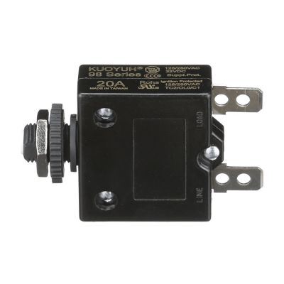 Seachoice 13151 Push to Reset Thermal Circuit Breaker 20 Amp Marine