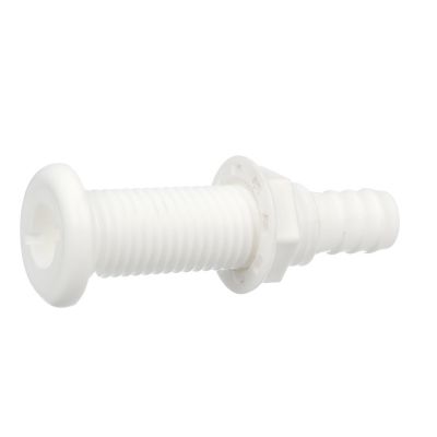 Seachoice 18161 Extra Long Thru-Hull Connector for 3/4 Inch ID Hose White
