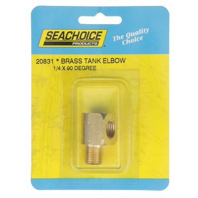 Seachoice 50-20831 Brass Fuel Tank Elbow 1/4 In NPT Male x Female 90 Degree
