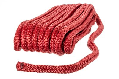 Seachoice 39751 Double-Braid Nylon Dock Line 1/2" x 20' Red with Eye Splice