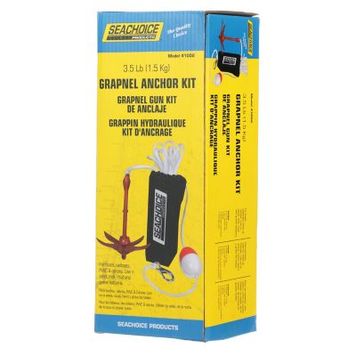 Seachoice 50-41002 3.5 lb Grapnel Anchor Kit for Boats 5-12 ft with Line and Storage Bag