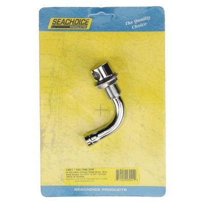 Seachoice 23041 Seachoice Thru Hall Fuel Tank Vent, Chrome-Plated Brass, 5/8 in., 90 Degree