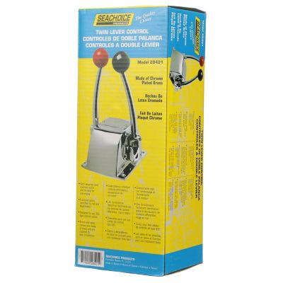Seachoice 28401 Twin Lever Engine Control Chrome Brass Marine Boat