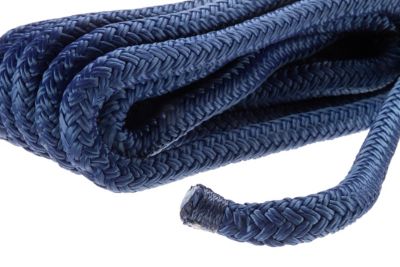 Seachoice 39851 Double-Braid Nylon Dock Line 1/2" x 15' Navy with Eye Splice