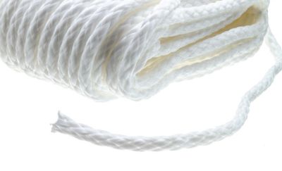 Seachoice 40211 Hollow Braid Anchor Line 3/8 Inch x 75 Feet White Polypropylene Rope with Spring Hook