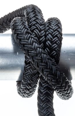 Seachoice 40401 Double-Braid Nylon Dock Line 1/2 In x 20 Ft Black with Eye Splice