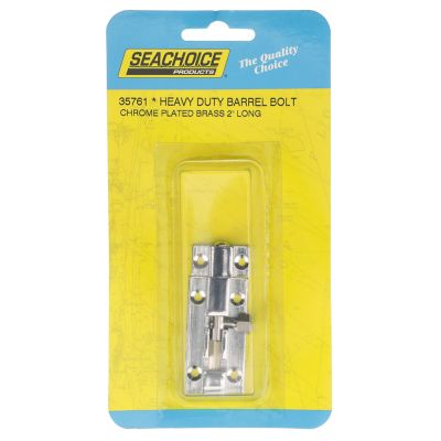 Seachoice 50-35761 Seachoice Marine-Grade Barrel Bolt, Chrome-Plated Cast Brass, 2-1/2 In. X 1-1/16 In.