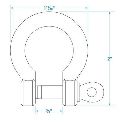 Seachoice 43171 Stainless Steel Anchor Shackle 5/16 Inch