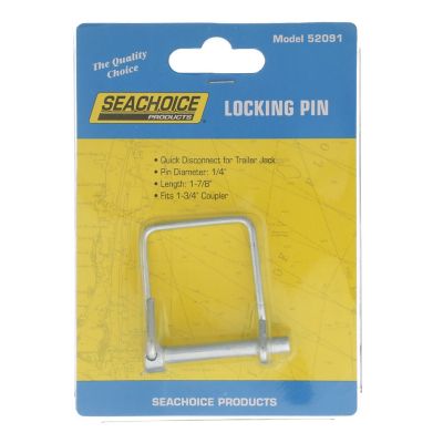 Seachoice 52091 Trailer Coupler Locking Pin 1/4 Inch Zinc-Plated