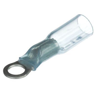 Seachoice 60111 Heat Shrink Ring Terminals #10 Stud 16-14 AWG Blue 25-Pack