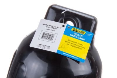 Seachoice DE79276S Twin Eye Ribbed Boat Fender 8.5 x 27 Inch Black