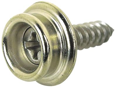 Seachoice RP-BPH7250SC Stainless Steel Button Stud with Tapping Screw #8 x 3/8" 100-Pack
