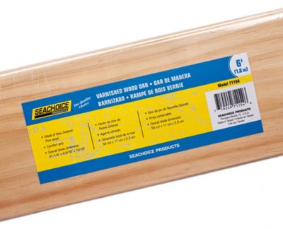 Seachoice 71154 Wood Oar 6 Ft New Zealand Pine with Comfort Grip