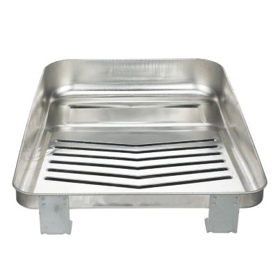 Seachoice 92201 Reusable Metal Paint Tray 9 Inch with Angled Ribbed Design