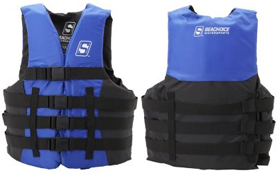 Seachoice 85353 Type III Ski Vest L/XL Blue 4-Belt USCG Approved