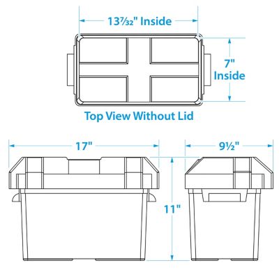 Seachoice 22080 USCG-Approved Group 27 Battery Box with Strap and Mounting Hardware
