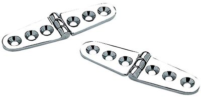 Seachoice 33831 Seachoice Chrome Plated Brass Strap Hinges (1 Pair Per Pack)