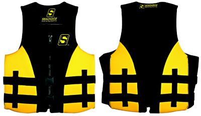 Seachoice 85125 Evoprene Multi-Sport Life Jacket Medium Yellow/Black USCG Level 70
