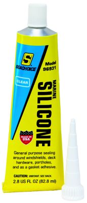 Seachoice 96931 Clear Silicone Sealant 2.8oz Marine Grade