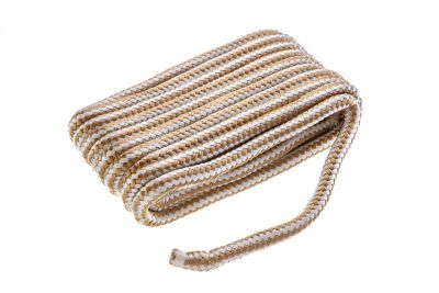 Seachoice 40061 Double-Braid Nylon Dock Line 5/8" x 35' Gold/White with Eye Splice