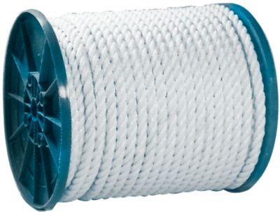 Seachoice 40810 3-Strand Twisted Nylon Rope 1/2" x 600 ft White