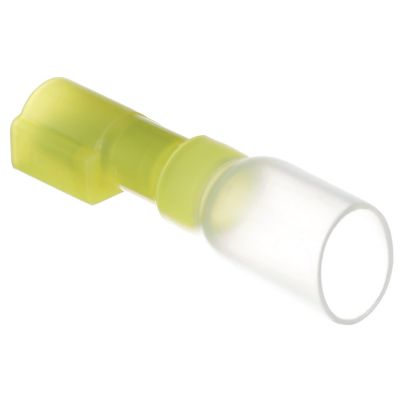 Seachoice 60321 Seachoice Heat Shrink Insulated Disconnect, Marine Grade Heat-Shrinkable Male Disconnect Terminals, Yellow, Pack of 25, 12-10 Wire Range