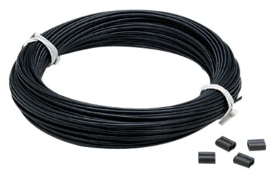 Seachoice 88061 Black Mono Outrigger Rigging Line 100ft with 4 Clamps