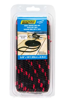 Seachoice 42431 Double-Braid MFP Dock Line 3/8-Inch x 15 Feet Black/Red