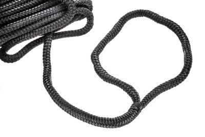 Seachoice 46961 Double-Braid Nylon Dock Line 5/8" x 30' Black with Eye Splice