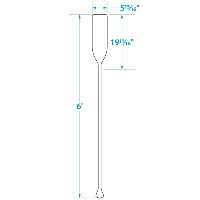 Seachoice 71148 6 Ft Wood Paddle New Zealand Pine 19-11/16 In Blade