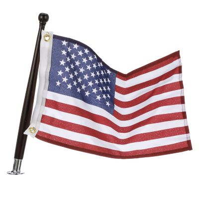 Seachoice 78191 USA Flag Kit 12x18 Inch Nylon with Mahogany Pole