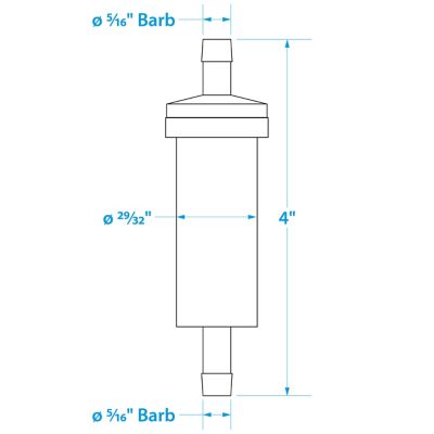 Seachoice 21111 In-Line Fuel Filter 5/16 Inch 20 Micron Outboard