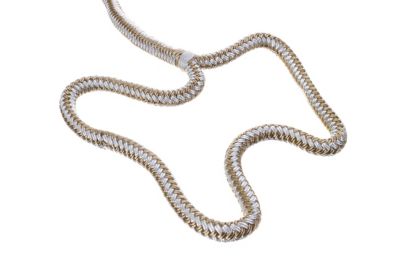 Seachoice 40041 Double-Braid Nylon Dock Line 1/2" x 25' Gold/White with Eye Splice