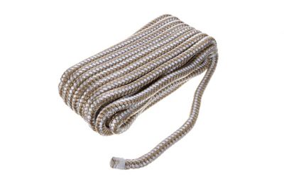 Seachoice 40081 Double-Braid Nylon Dock Line 3/8" x 20' Gold/White w/ Eye Splice
