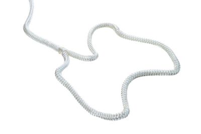 Seachoice 40091 Double-Braid Nylon Dock Line 3/8" x 15' White with Eye Splice