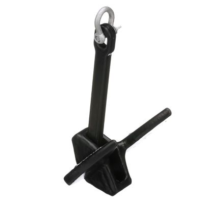 Seachoice 41363 Vinyl Coated Navy Anchor 10 lbs Cast Iron Black