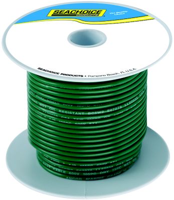 Seachoice 16TC-GREEN-100  Tinned Copper Marine Wire, 16 AWG, Green, 100'