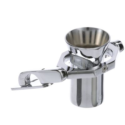 Seachoice 89181 Flat Chair Rod Gimbal 4-Way Swivel Chrome Brass