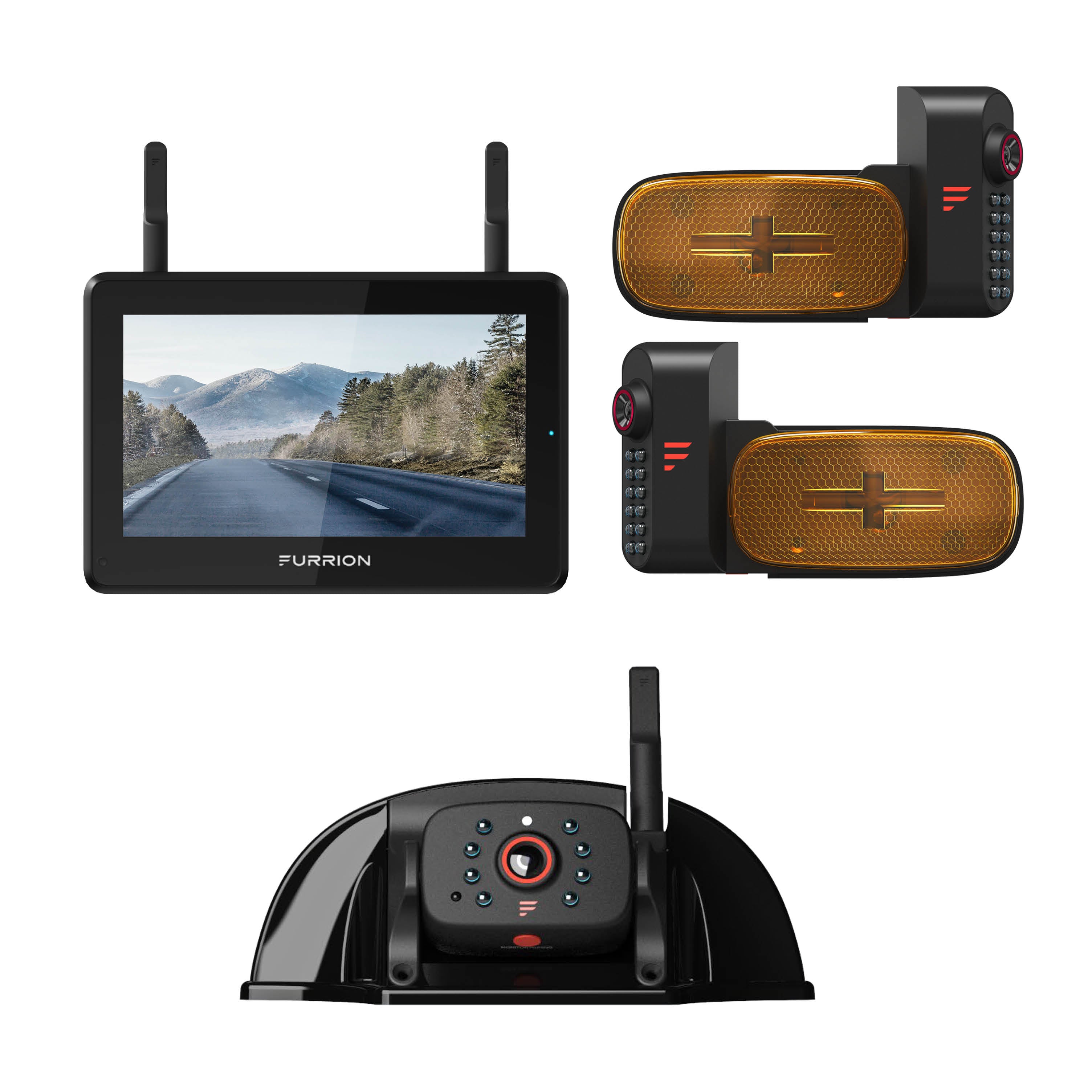 Furrion 2021124375 Vision S+ RV Backup Camera System 5" Monitor with Side and Rear Cameras