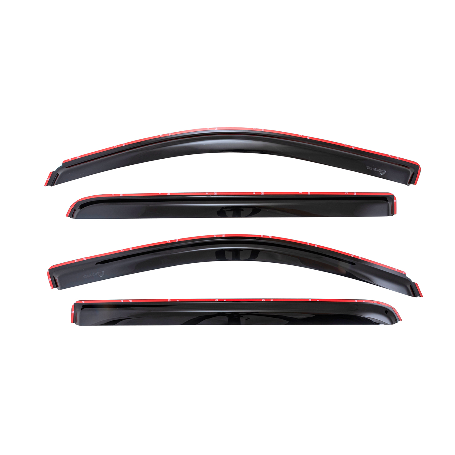 TrailFX 4536IC In-Channel Window Vents Smoke Acrylic 4-Piece Set