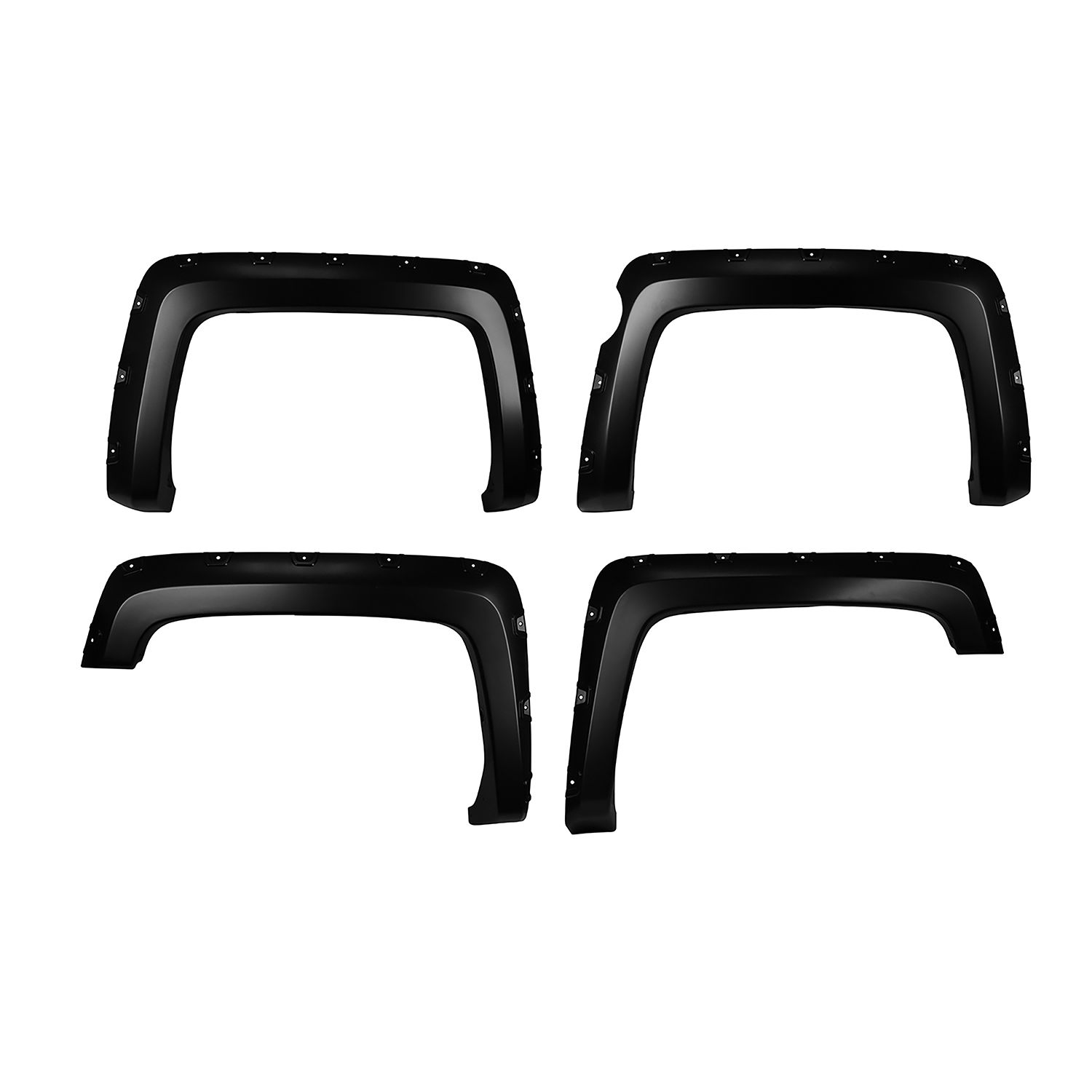 TrailFX TFC3004S Pocket Style Fender Flares Smooth Black Paintable Set of 4