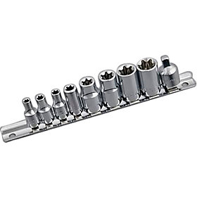 Performance Tool W1338 Wilmar Corp. /  9 Pc External Star Skt Set Chr