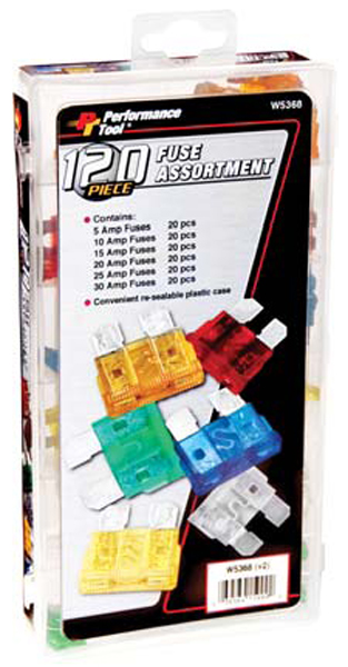 Performance Tool W5368 120 Piece ATC Fuse Assortment Kit